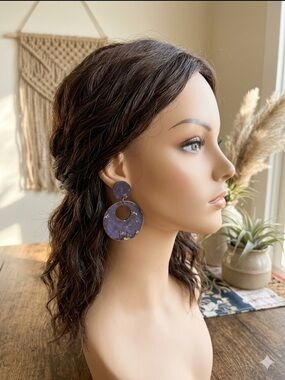 Vintage 1980s Metal Patina Post Back Earrings